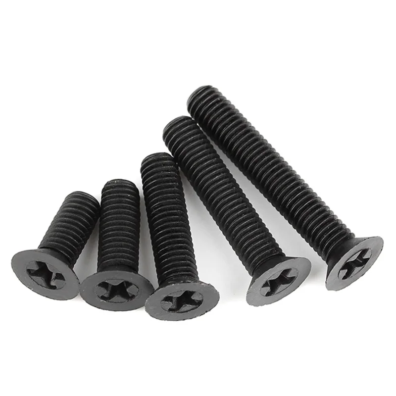 20-100pcs M2 M2.5 M3 M4 M5 M6 M8  Black Nylon(Plastic) Countersunk Philips Head Screws Bolts Length: 4~ 40mm