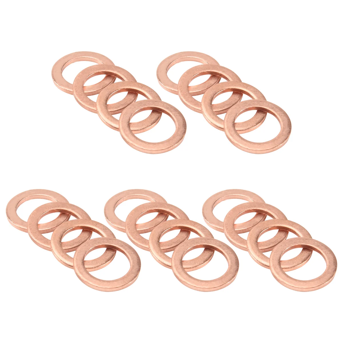 AT77 20 шт. 12 мм x 18 мм x 1,5 мм, медная плоская шайба, уплотнительное кольцо
