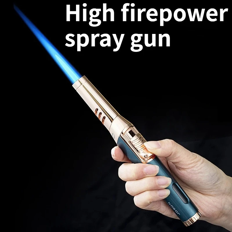 

Creative Flexible Nozzle Cigar Lighter with Visual Window Multi Functional Direct Flame Spray Gun Men's Gift