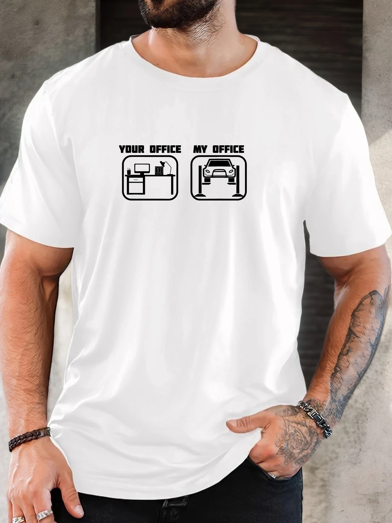 Camiseta de los hombres 100% algodón verano Casual suave creativo letra impresión cuello redondo transpirable manga corta camisetas 2025 nuevas camisetas