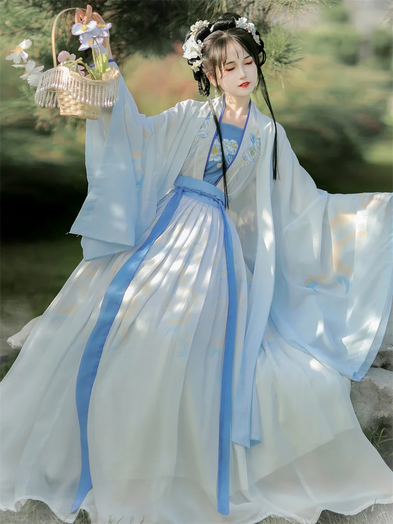 

Elegant women's wear, original Hanfu, new adult style, Song-style Khozi skirt, waist-length pleated skirt, role-playing party