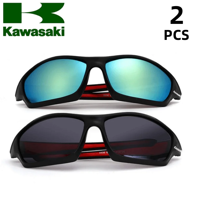 2pcs Kawasaki Polarized Sunglasses UV400 Protection Sun glasses Shades Outdoor For Summer Party Vacation Travel Driving Fishing