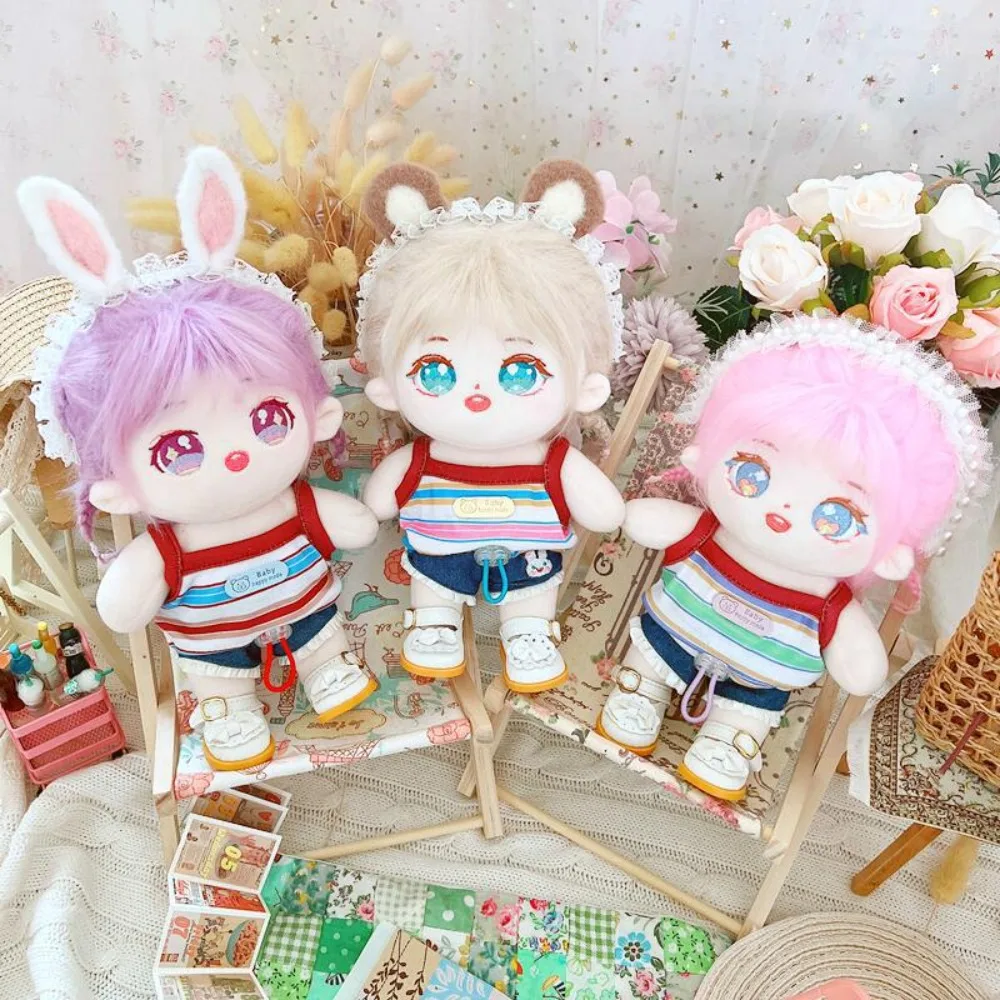 Pajamas Jumpsuits Pants for Cotton Dolls Colorful Cartoon 20CM Cotton Doll Clothes Pants Trendy Plush Doll Toys Cloth 20cm Dolls