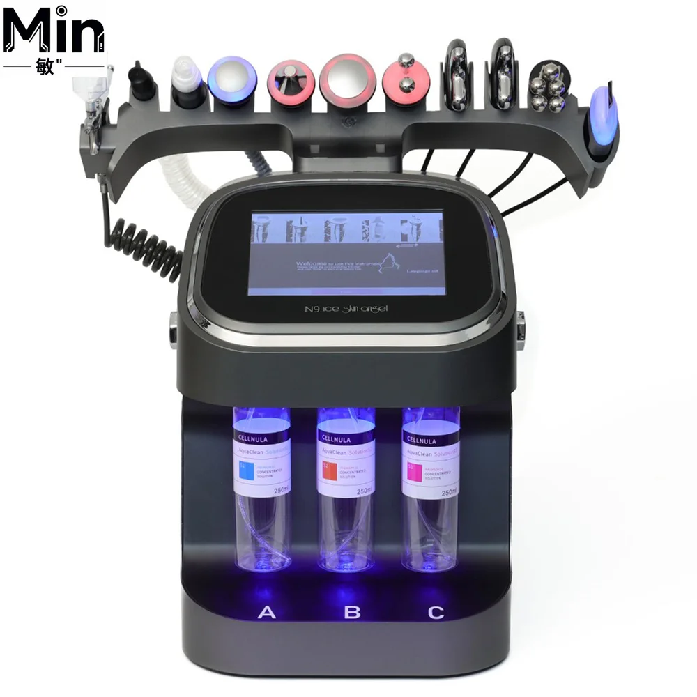 10 in 1 Benchtop Black Pearl Hydro Dermabrasion Machine Water Jet Aqua Peel Facial Care SPA Device