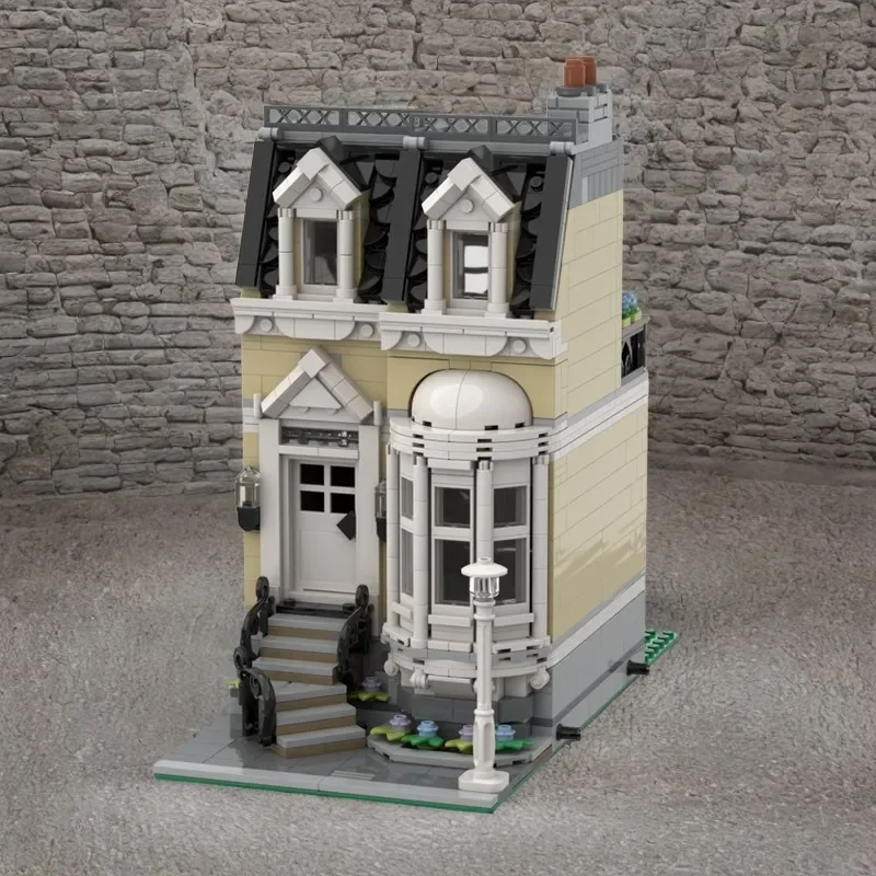 

932 шт. MOC городской дом Tan Edition DIY развивающая игрушка детские креативные строительные блоки Рождественский подарок на день рождения для детей