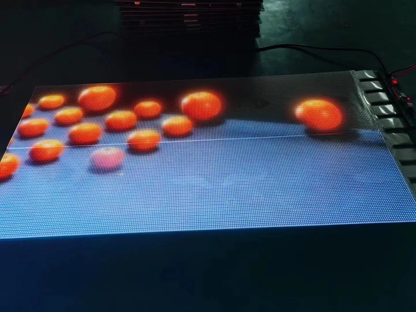 Parede de vídeo de perspectiva de publicidade de vidro Tela de filme transparente LED em display LED transparente