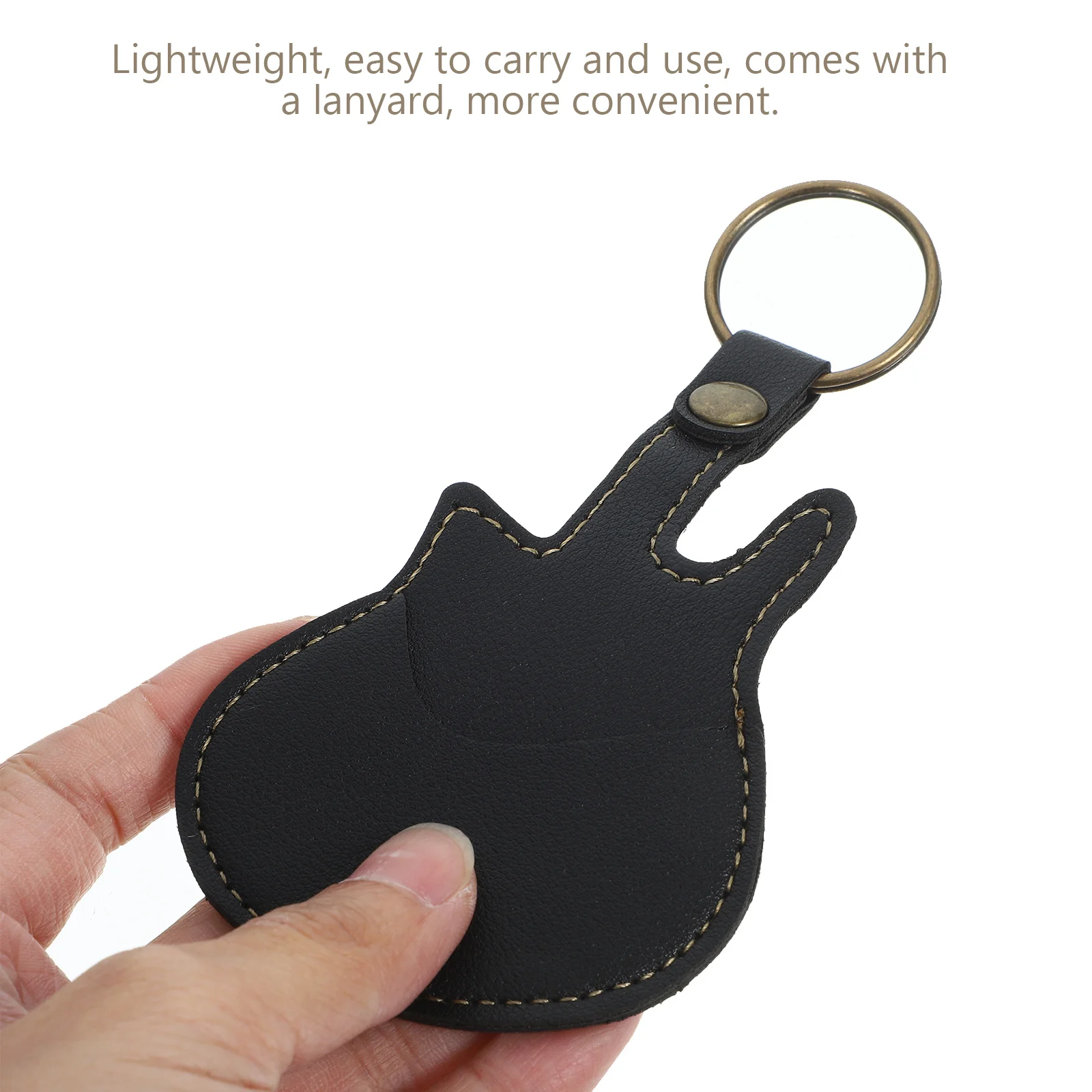 حقيبة تخزين يختار الجيتار، حامل حلقة مفاتيح من مادة البولي يوريثان المدمجة، حافظة جيتار محمولة للموسيقيين