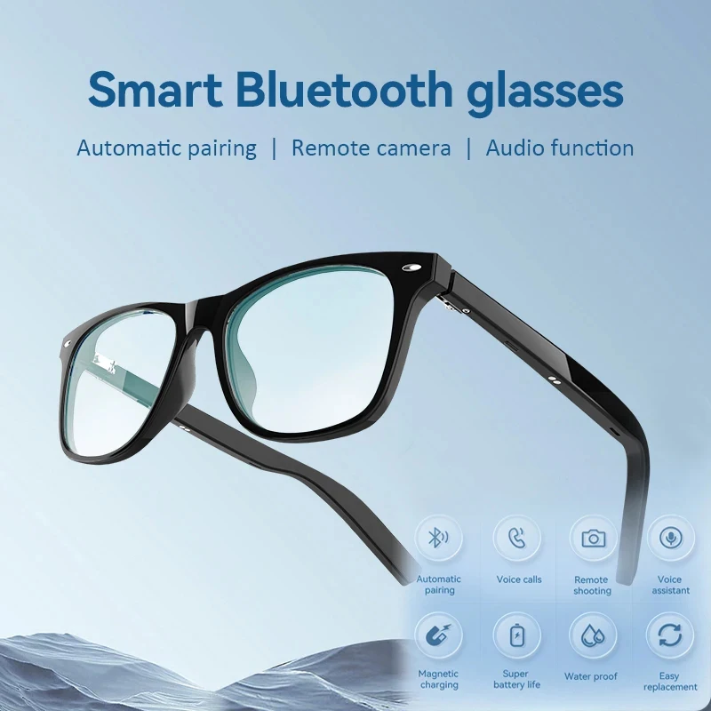 New Smart Glasses Open Ear Music Hands-Free Calling Stereo Sound Wearable Headsets Smart Sports Anti-Blue Light Sunglasses 2025