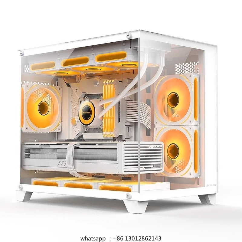 

S960 Blizzard X панорамный чехол для компьютера с видом на море, игра без колонки, поддержка закаленного стекла 360, водяное охлаждение