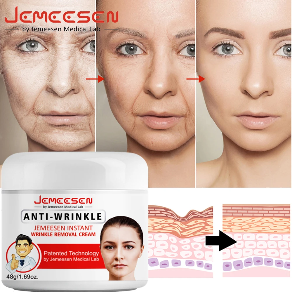 Jemeesen Anti-Wrinkle Cream Instant Wrinkle Remover Face Cream Lifting Firming Anti-Aging Fade Fine Line Smooth Skin Beauty Care