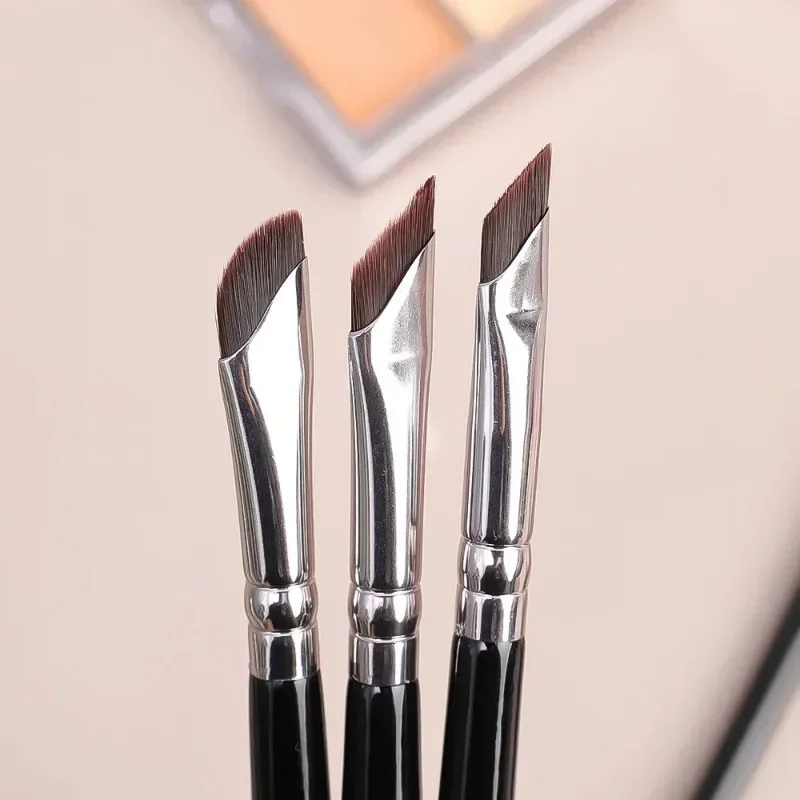 Professionelle Make-Up Pinsel Set 1/6PCS Contouring Augenbraue Eyeliner Pinsel Tragbare Weiche Kleine Winkel Augen Make-Up Detail Pinsel werkzeug