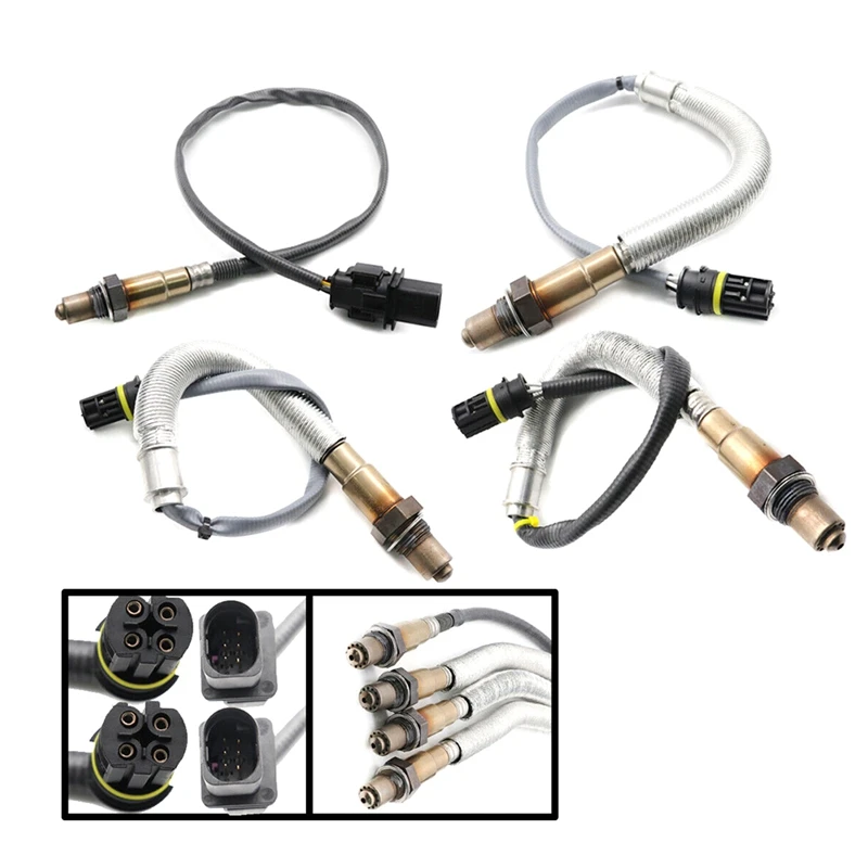 4Pcs 11787570481 11787545243 11787535269 11787570104 Up+Downstream O2 Oxygen Sensor For BMW 1 3 120I 320I E90 X1 E84 Replacement