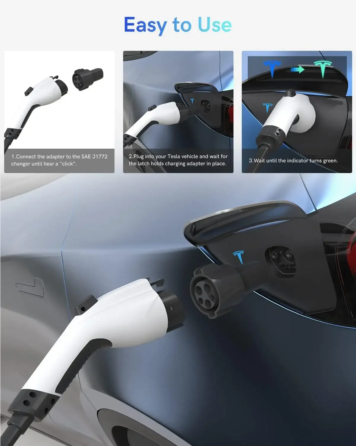Sae J1772 Pile Male Socket 80a Design Wholesale Price Charger Connector Ac Ev Charging To Tesla A Connect J1772ev Adapter