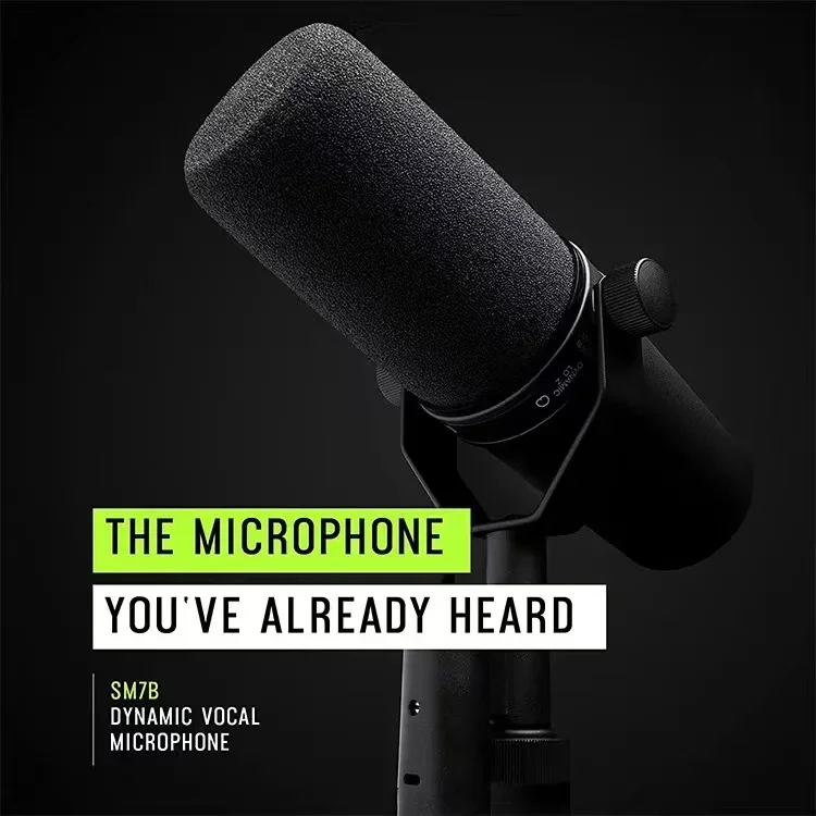 Micrófono Vocal dinámico SM7B, micrófono profesional para grabación de estudio, micrófono de Podcasting