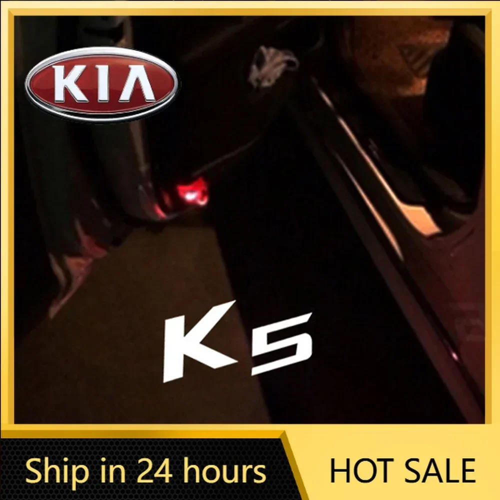 

2026 Hot Car Sticker 2pcs/Set K5 Badge Light K5 Ghost Shadow Light LED Puddle Door Light For KIA K5 First Gen OPTIMA TF 2010-201