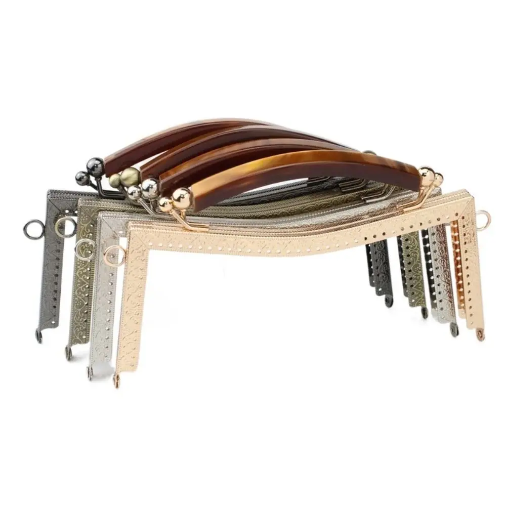 Mini cadre de sac à main en métal avec fermoir à baiser, quincaillerie vintage, serrure à fermoir pour sac à main, accessoires de sac à poignée