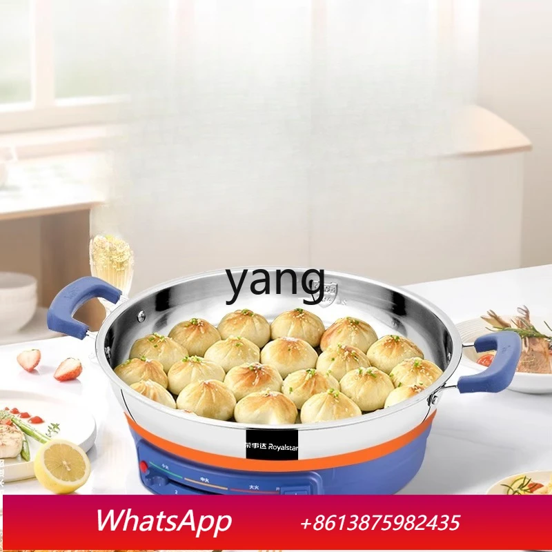 

ClX electric frying pan stainless steel electric cake pan household deepened and enlarged multi-functional pancake pan