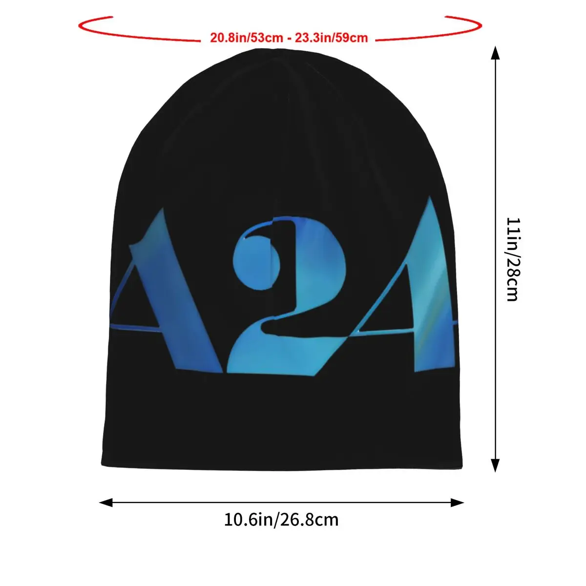 Blue A24 Logo A24 Women's Beanies Printed Chemotherapy Pile Outdoor Turban Breathable