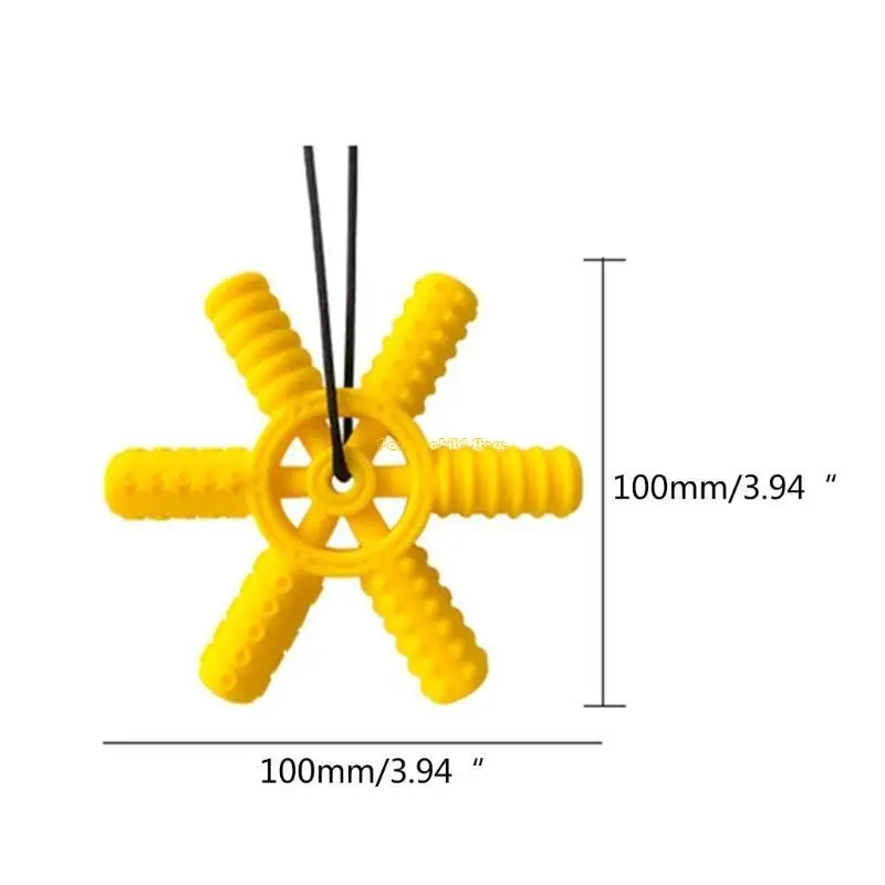 WXTD Silicone Baby Teether Rudder Shaped Soothing Teether Sensory Toy