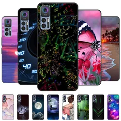 For TCL 30 5G Case TCL30 T676H Silicone Soft Lions Cat Black Bumper Funda Coque for TCL 30 Plus Case T676K T676J Protective Bag