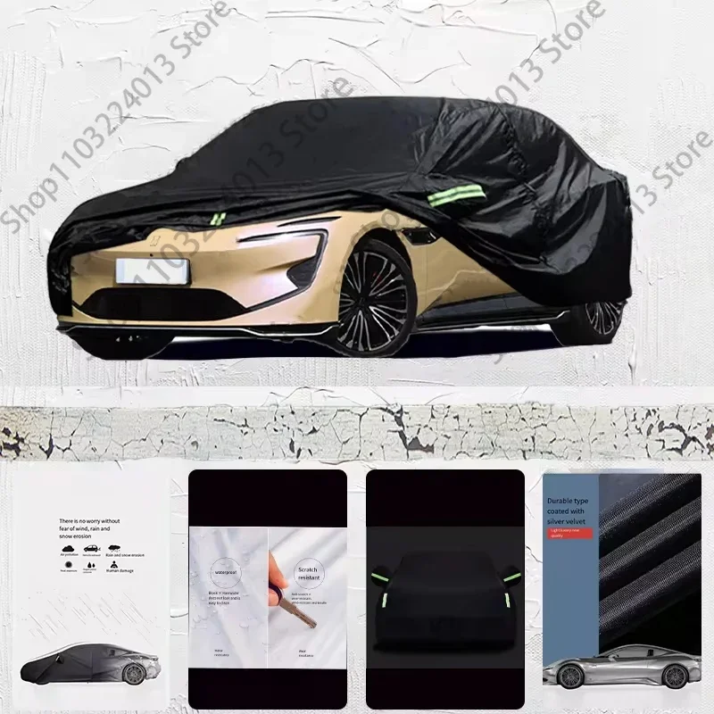 For Avatr 12 Car cover Exterior Car Cover Black Outdoor Protection Full Car Covers Waterproof Sunshade Anti UV Snow Cover