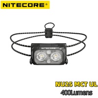 2025 New Arrival NITECORE NU25 MCT UL USB-C Rechargeable Headlamp 400Lumens  NiteLab UHE LED Headlight Bulit-in 700mAH Battery