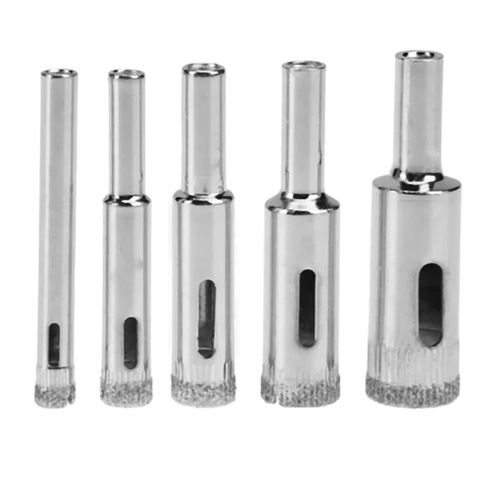 5PCS/set 6-14mm Diamond Hole Saw Drill Bit Set For Glass Ceramic Tile Marble Saw Cutting Tools Drilling Bits For Power Tools
