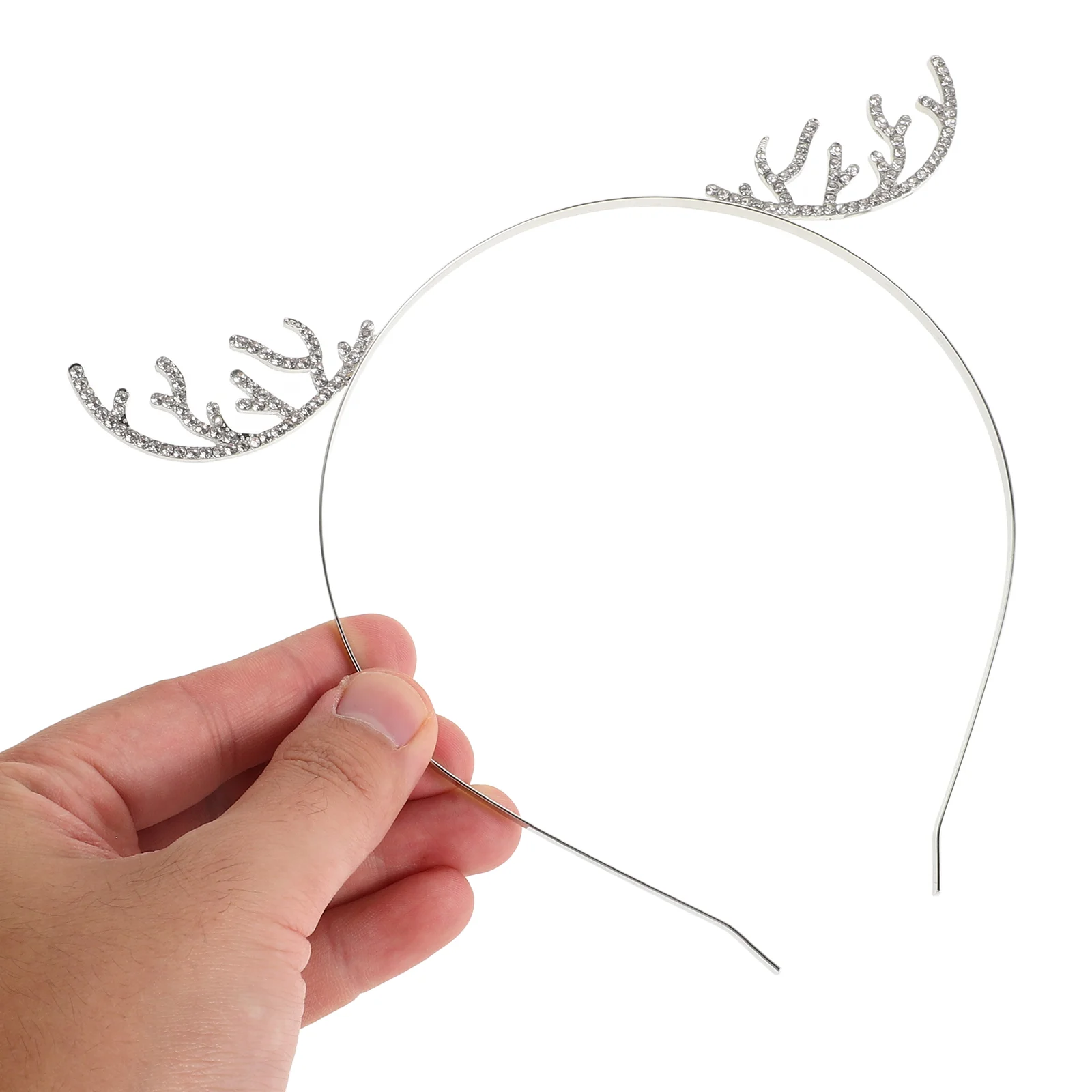 Antler Headband Deer Antlers Rhinestone Snowflake Crown Crystal Reindeer Zinc Alloy Ears Hair Hoop Holiday Costume Accessories