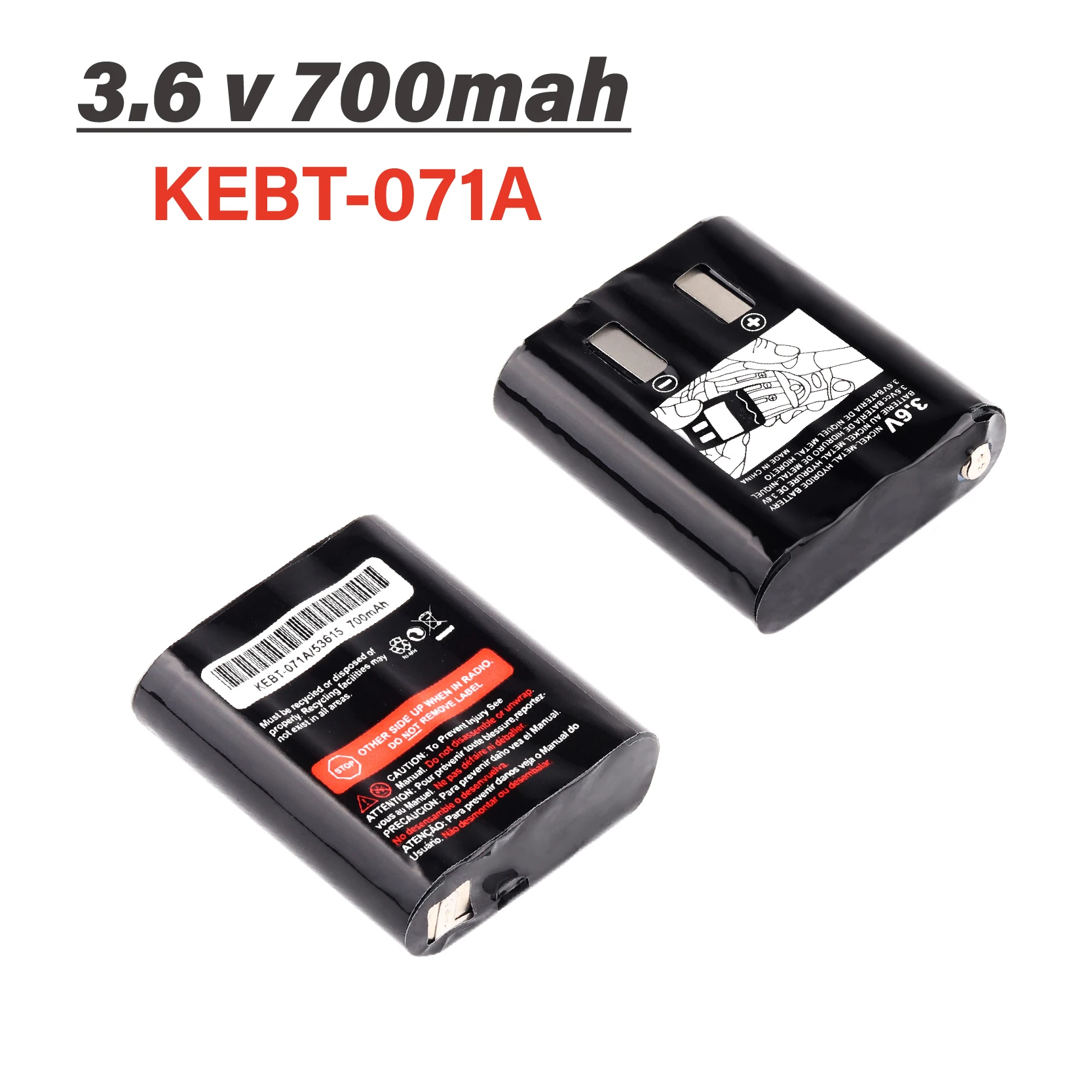 KEBT-071A 3.6V 700mAh Battery For MOTOROLA  EM1000 EM1000R KEBT-071 KEBT-071-B KEBT-071-C KEBT-071-D 53615 FV300 FV500