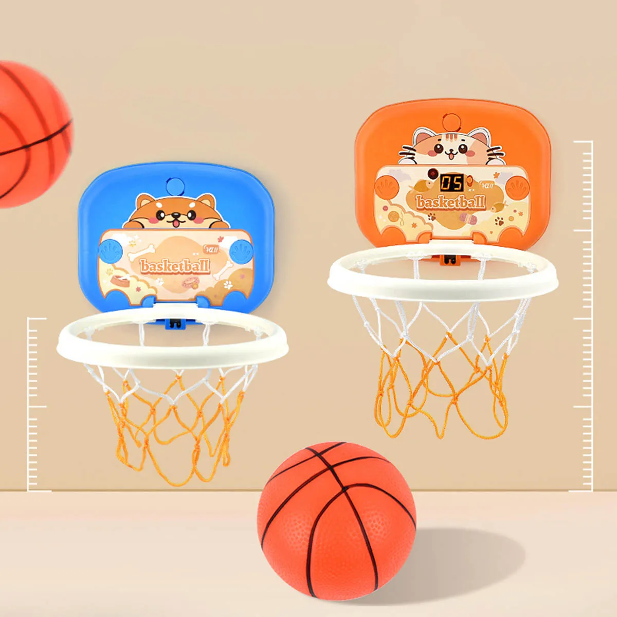 Punteggio Basket per bambini + Set di giocattoli con cornice Sport indoor Appeso Shooting Rack Palla di interazione genitore-figlio Giocattoli sportivi per la casa