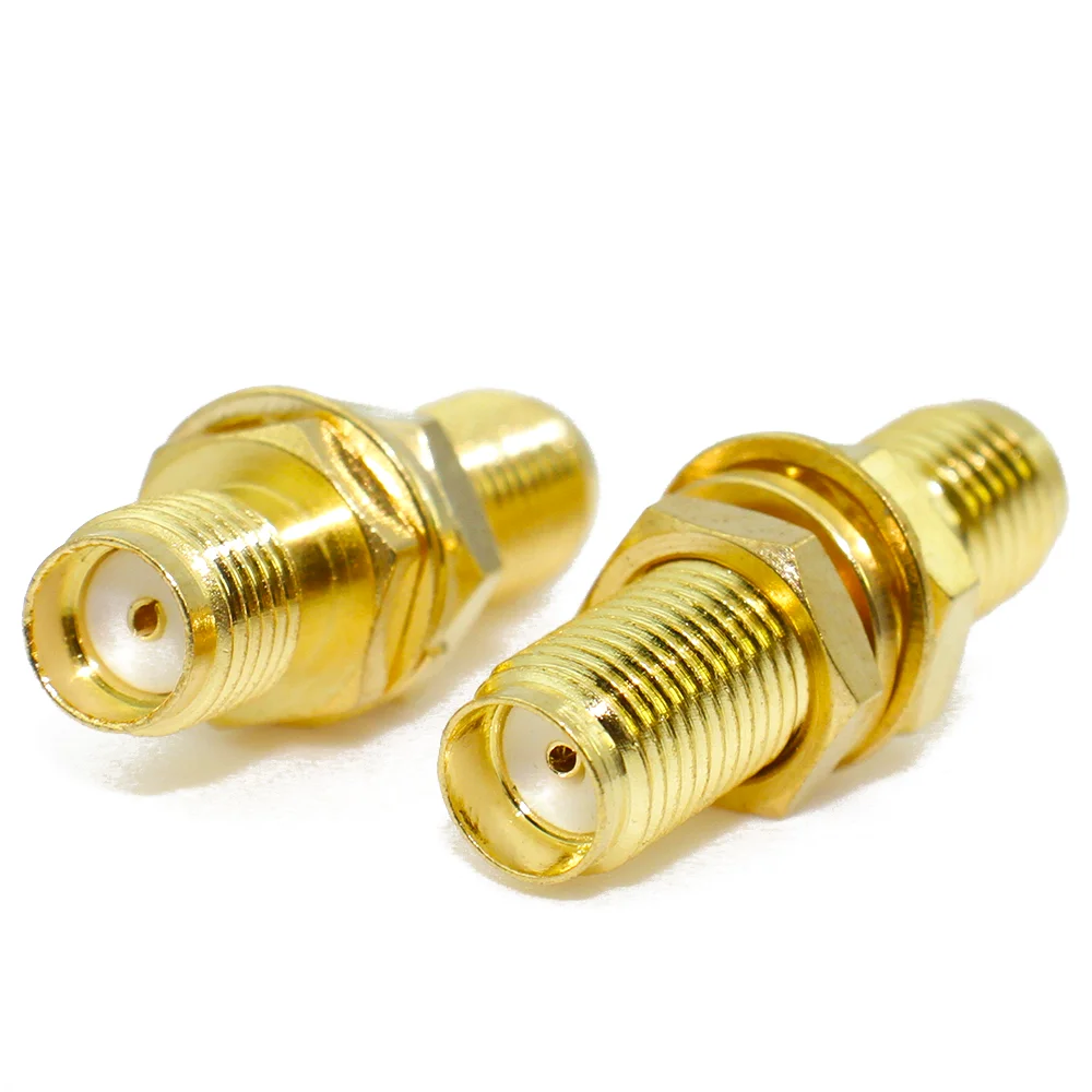 SMA Female to SMA Female Jack nut bulkhead in series RF Connector Straight Coaxial Converter Adapter Panel Mount Connectors