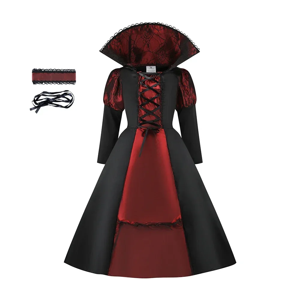 Kinder-Vampir-Geisterbraut-Kostüm für Mädchen Böses Terror-Vampir-Kostüm Halloween-Karneval-Themenparty-Kleidung – Detail 2