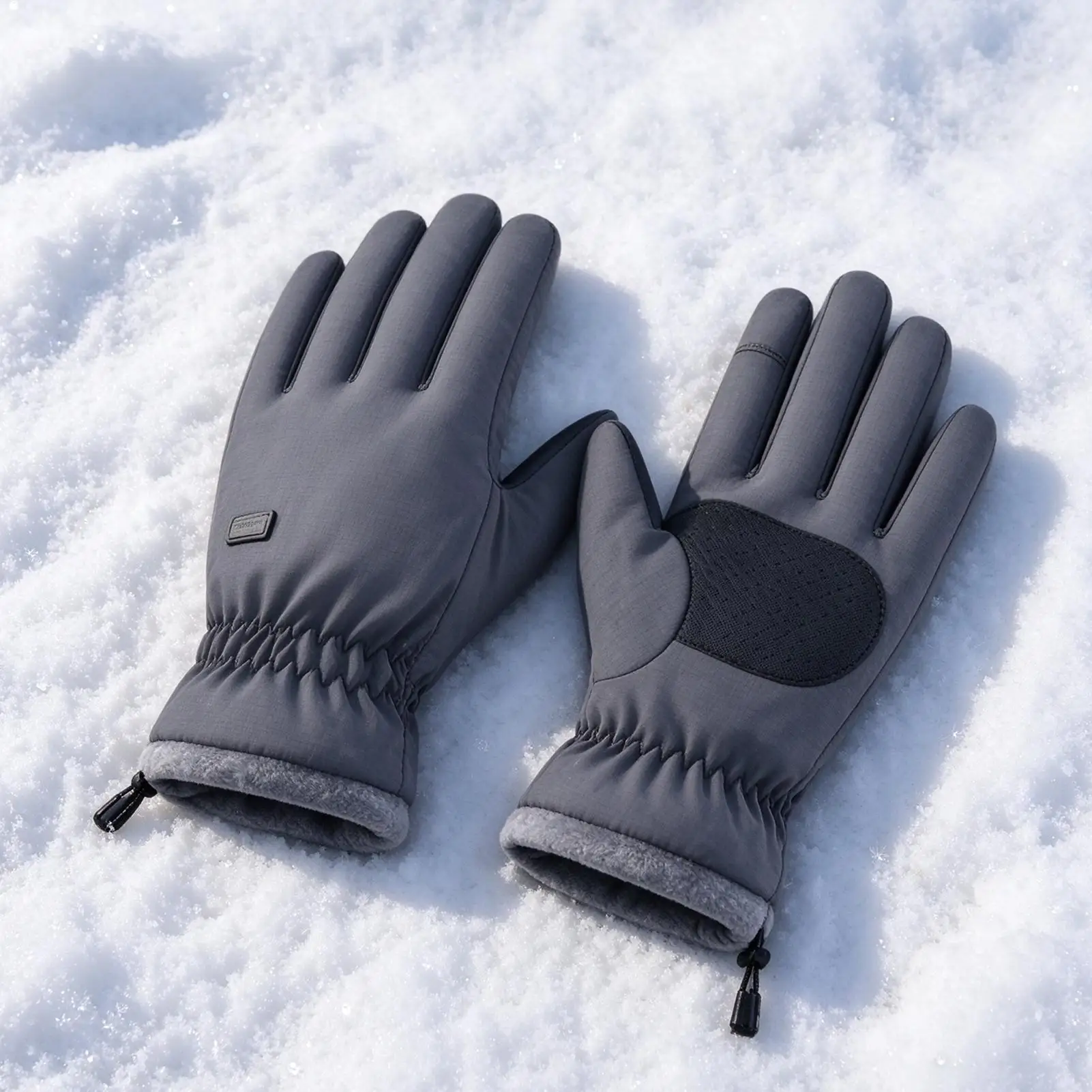 USB Heated Gloves 3 Levels Temperature Control 5-Finger Heated Touchscreen Gloves Waterproof Windproof for Cycling Skiing