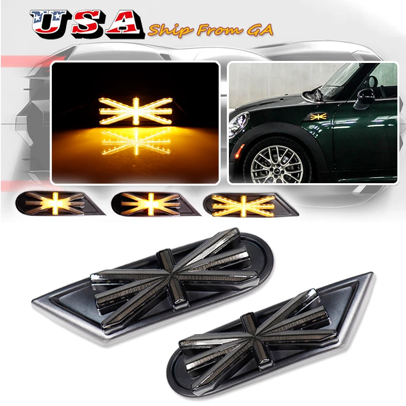 LED الجانب الحاجز ماركر مؤشر ضوء لسيارات BMW MINI كوبر S R56 R57 R58 R59 الديناميكي بدوره إشارة مصباح ليد 2007-2014