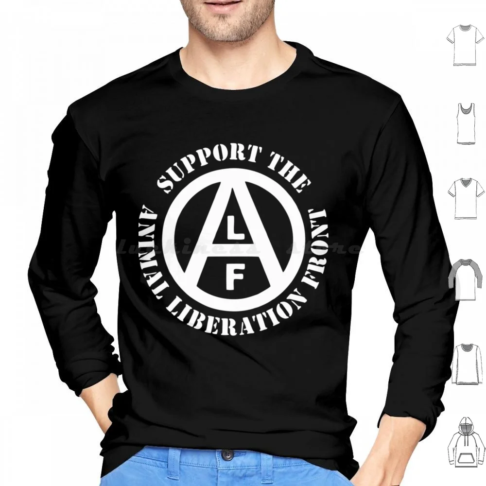 Animal Liberation Front Hoodie cotton Long Sleeve Animal Liberation Front Vegan Animal Rights Animal Liberation Alf Animal