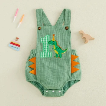 Dinosaur Birthday Overalls 1
