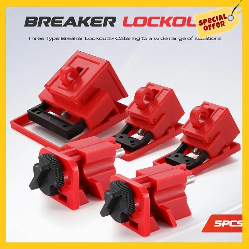 

Electrical Lockout Tagout Kit, Hasps Set, Clamp On And Universal Multipole Circuit Breaker Lockouts, Lotolockout Tags