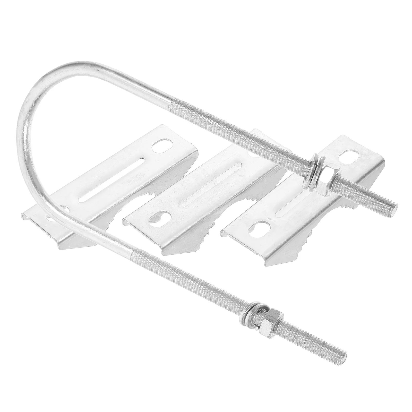 

Bolt Dog Tooth Pipe Clamp Heavy Duty Iron Pole Mount Bracket For Antenna Mast Outdoor Attic Electronics Installation