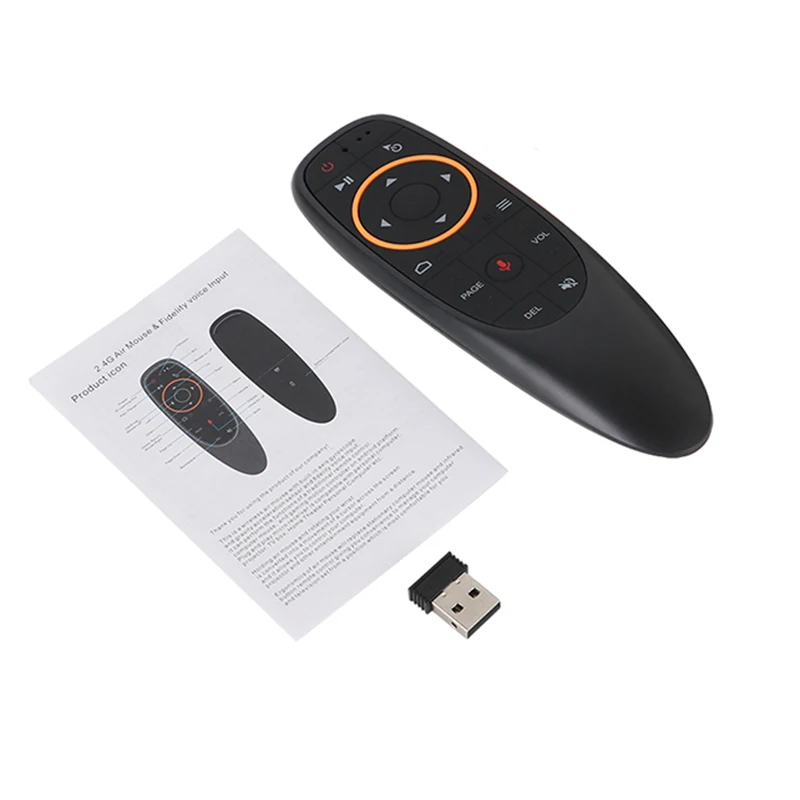 G10s Fly Air Mouse Wireless 2.4GHz Mini Gyro Remote Control For Android Tv Box With Voice Control For Gyro Sensing Game