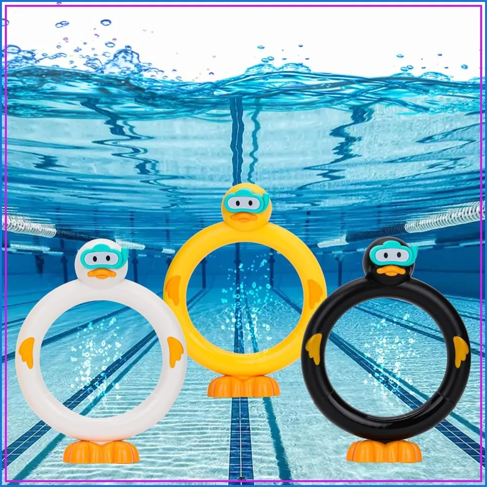 

3 Pack Diving Pool Toys Underwater Swimming Ring Duck Diving Ring
