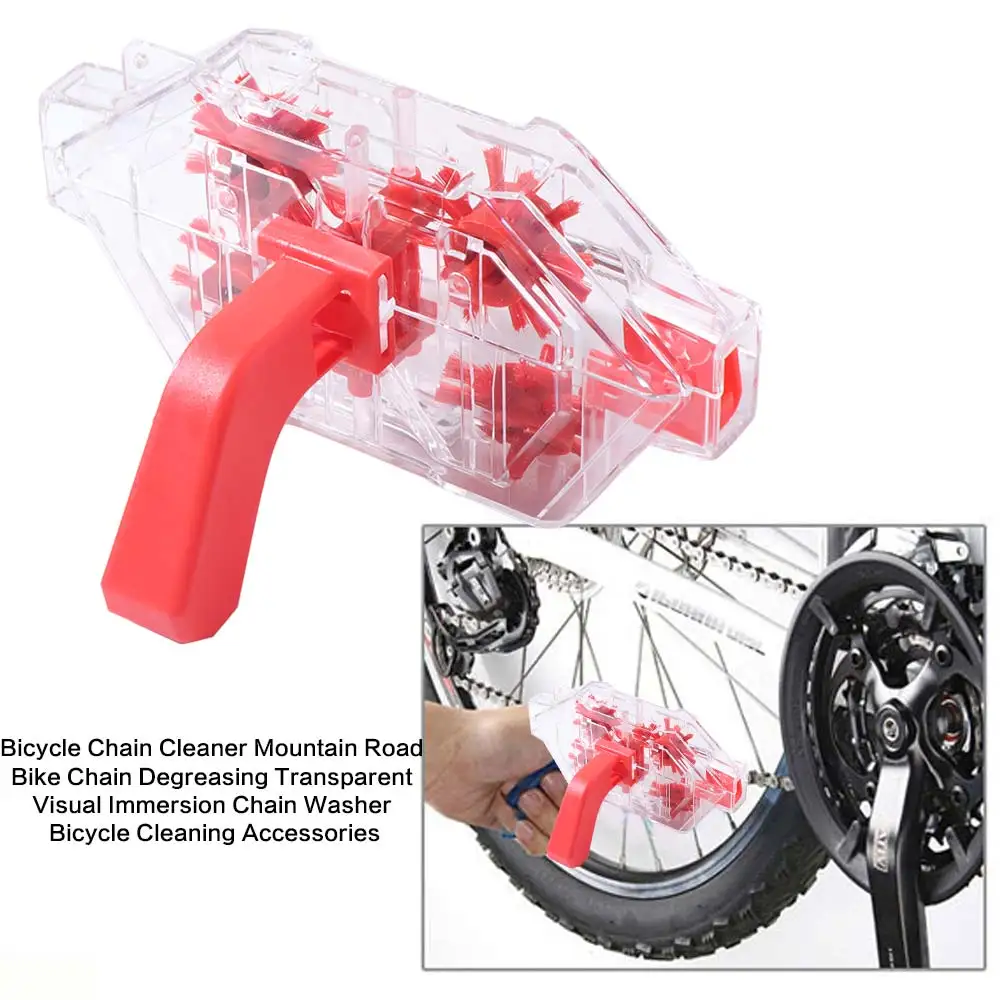 ABS Bicycle Chain Cleaner Transparent Degreasing Immersion Chain Washer Oil Pollution Cleaning Visualization