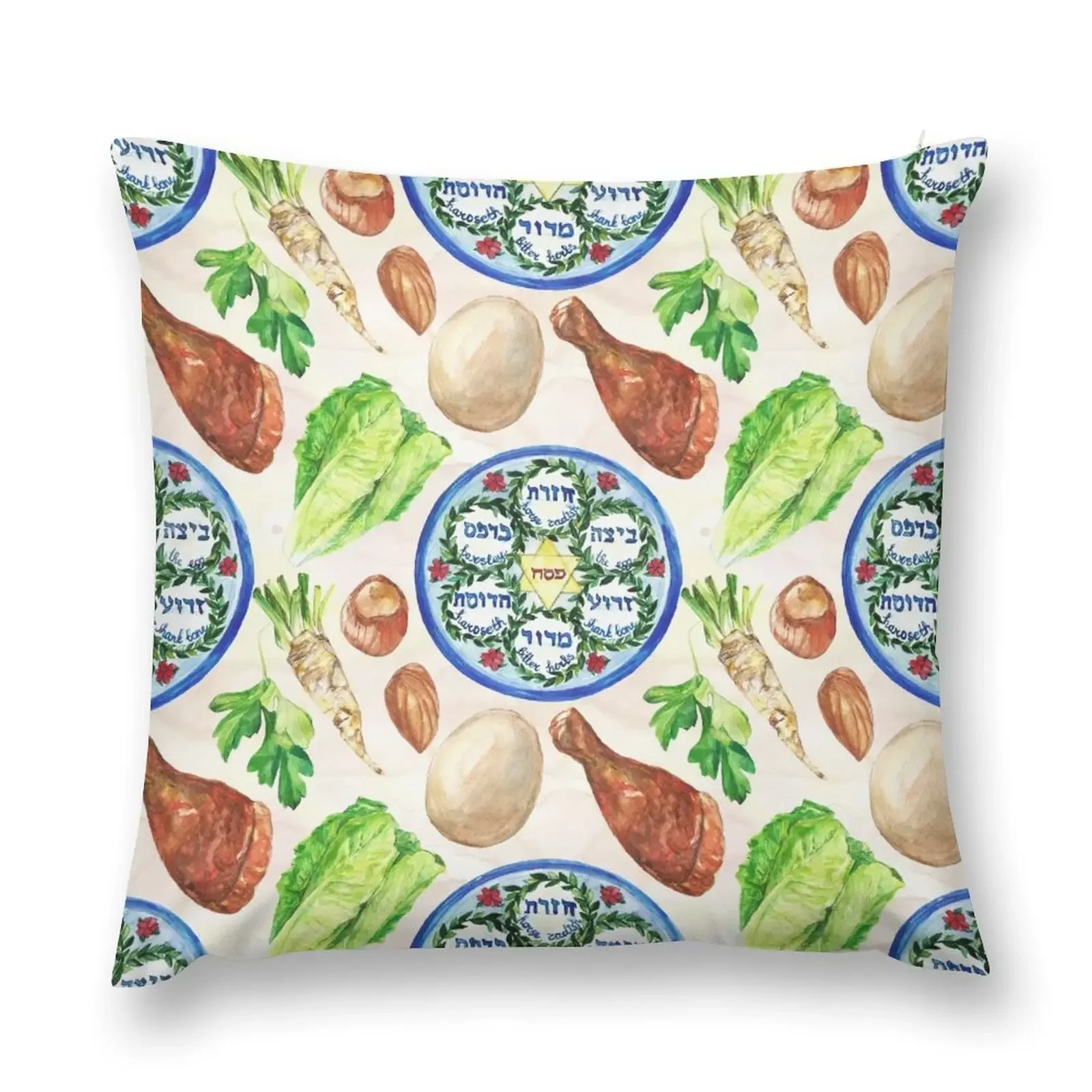 Passover Seder Plate Throw Pillow Cushion Cover Set Cushion Covers For Living Room pillow