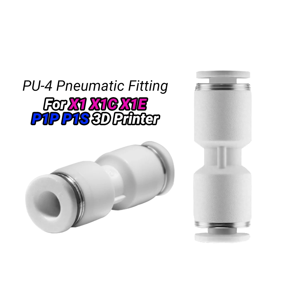 

For Bamboo Lab X1 X1C X1E P1P P1S A1 AMS PTFE Tube Connector Pneumatic 1.75mm Filament Splitter Ptfe Fitting 3D Printer Parts