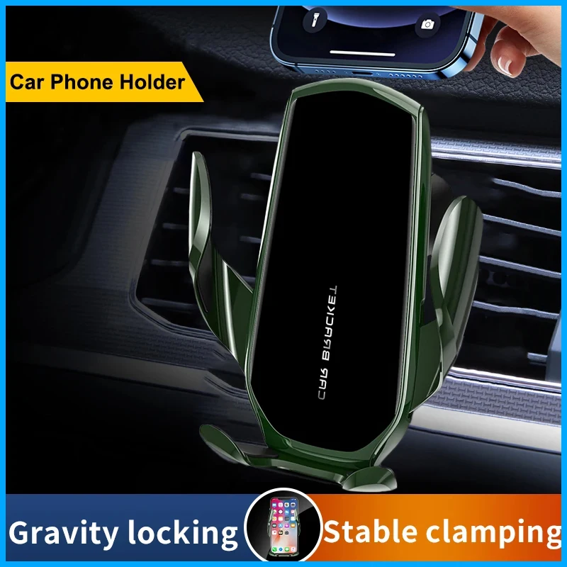 Gravity Car Phone Holder Car Air Vent Hook Phone Mount 360 Degree Rotation Cell Smart Phone Holder for Car One-Hand Placement