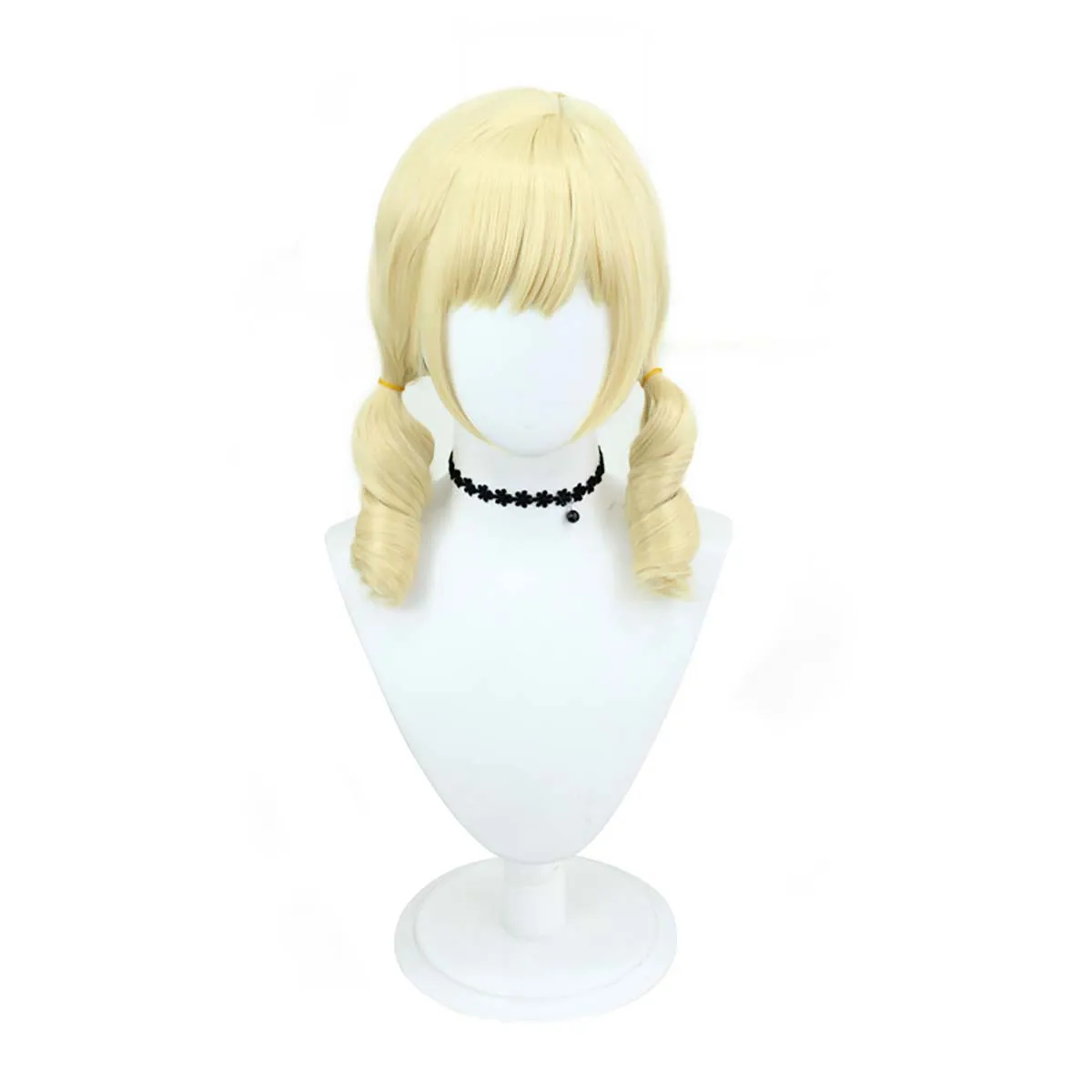 Halloween Cosplay Props Accessory Blonde Curly in Twin Drills Anime Mami Tomoe Wig