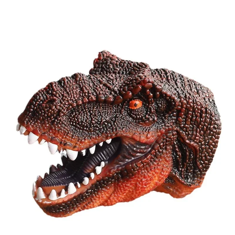 Dinosaur Hand Puppet Gloves Soft Glue Triceratops Tyrannosaurus Rex Children Simulation Animal Model Fighting Pet Toy