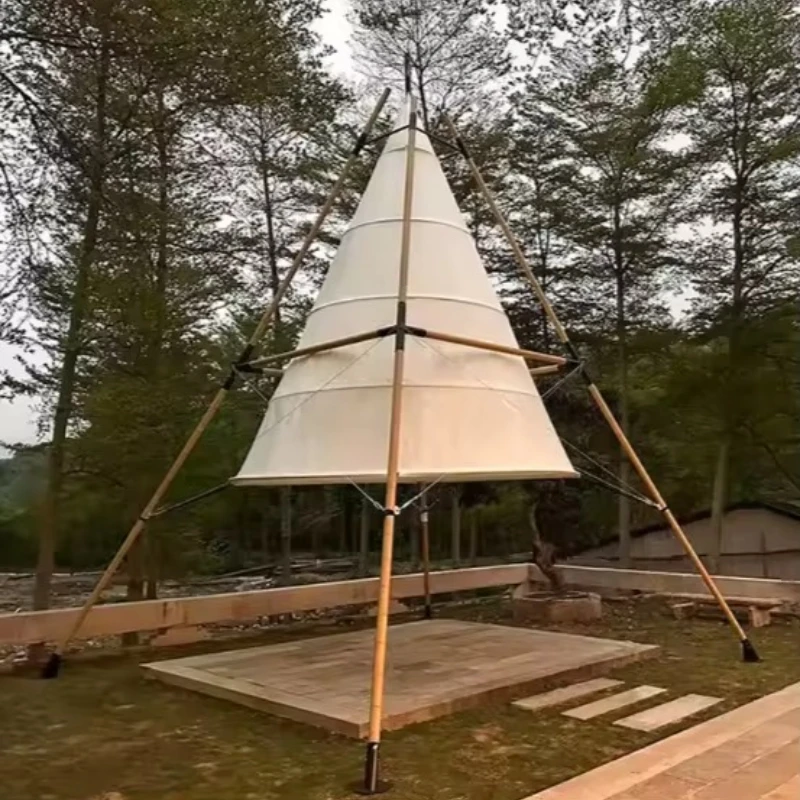 

Modern wedding party outdoor bamboo lantern shape waterproof hotel tent