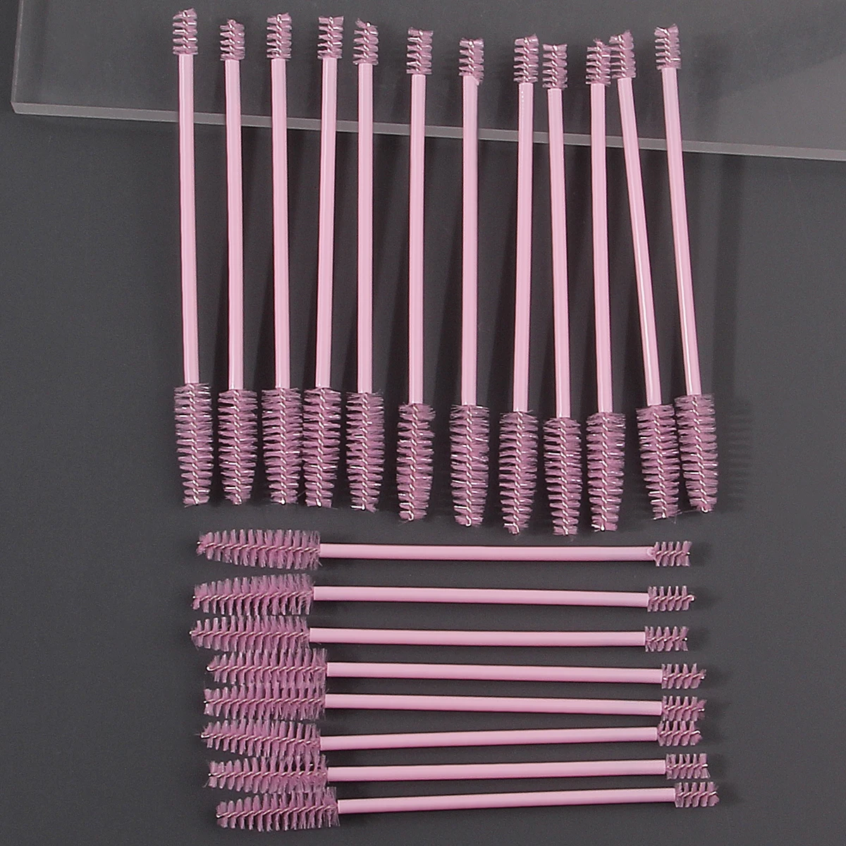 Tête de brosse spirale à double tête, douce et flexible, brosse à mascara, brosse à sourcils, outil de brosse de maquillage pour les yeux polyvalent, 20 pièces