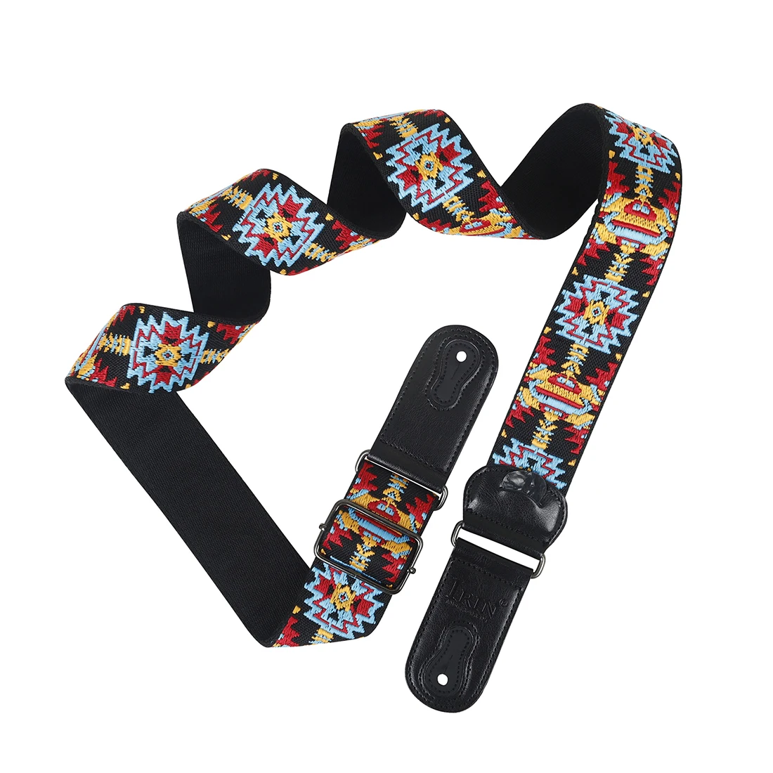 Adjustable Guitar Strap Cotton Embroideryig Printing Ethnic Style Pure Cotton Embroidery String Instrument Guitar Accessories