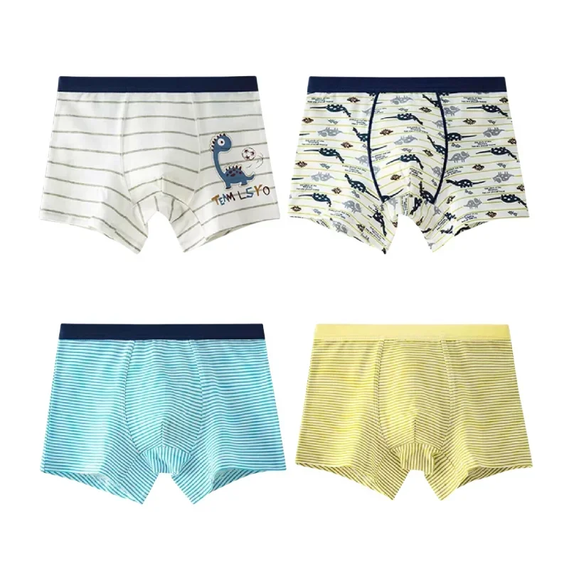 2Pcs Lot Boys Cotton Underpanties Cartoon Elephant Designs Kids Bottoms Shorts Children's Clothes 110-170